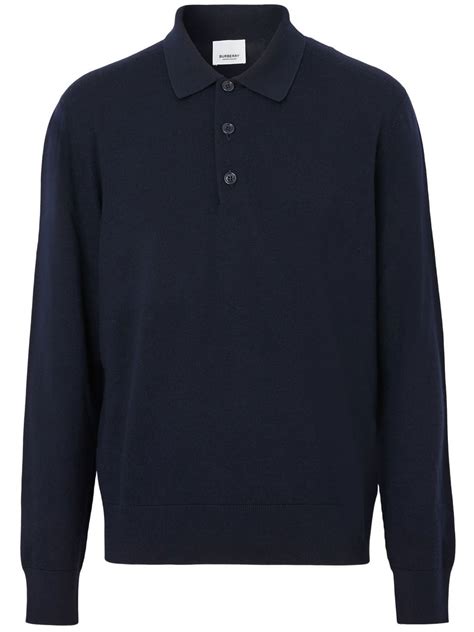 burberry women's polo long sleeve